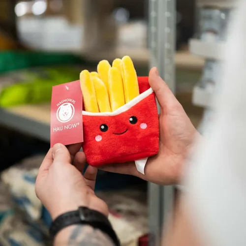 frytki pluszak frytki trzymany w ręce