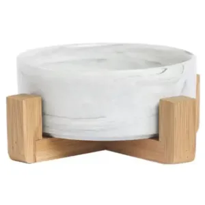 Marmurowa miska ceramiczna dla psa i kota