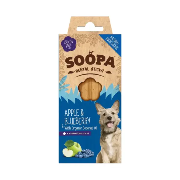 Soopa Dental Sticks jabłko i borówka