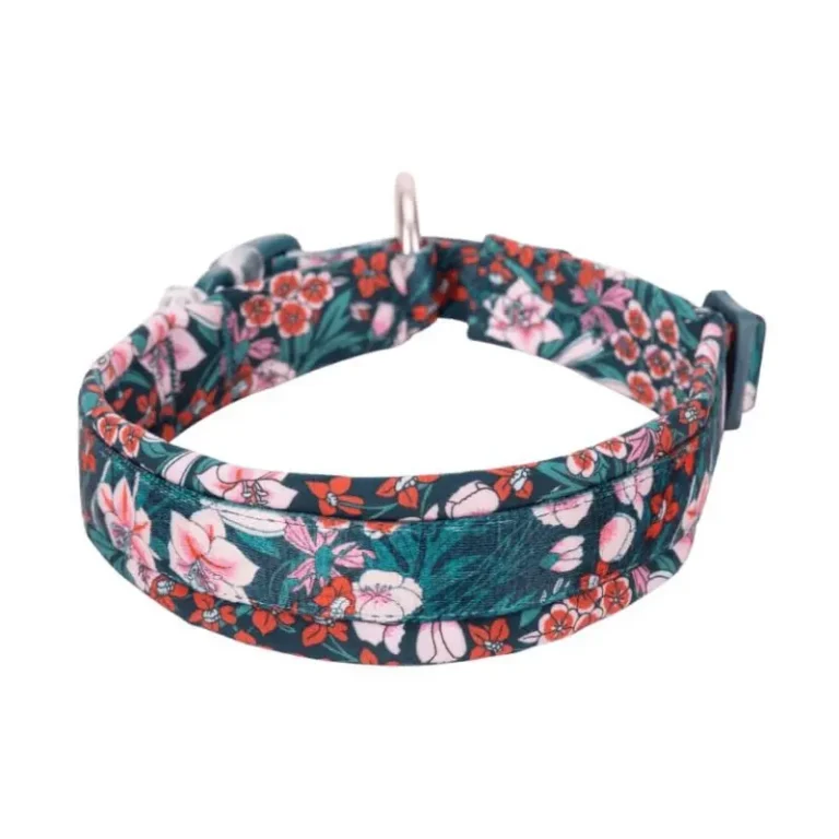 Obroża dla psa Truelove Blossom granatowo-czerwona