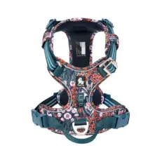 szelki dla psa truelove blossom granatowo-czerwone