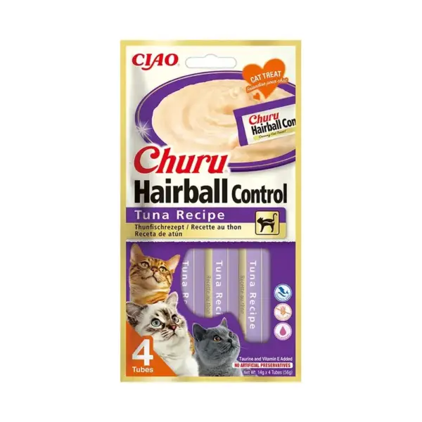 INABA CAT CHURU HAIRBALL TUNA