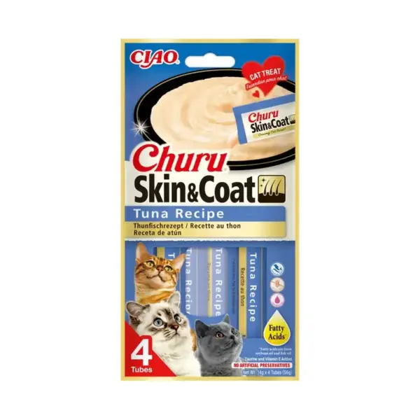 INABA CAT CHURU SKIN&COAT TUNA