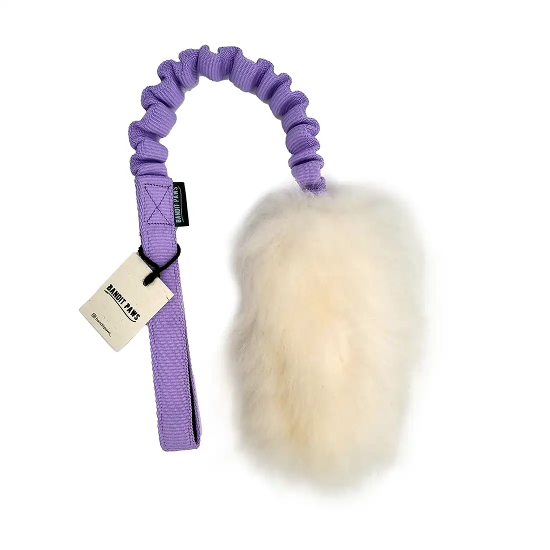 Szarpak z owcy z amortyzatorem z białego futra - M, Wrzosowy