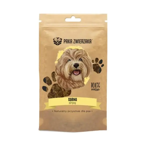 Paka Zwierzaka Stripsy Sarna 100% (70g)