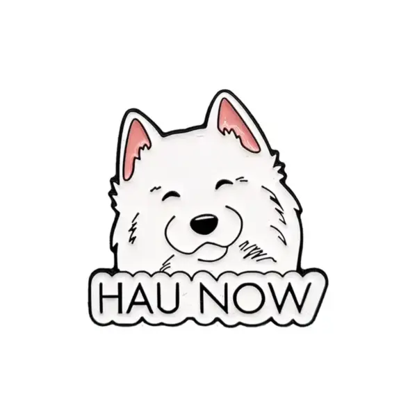 Przypinka pin HauNow z logo
