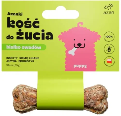 i-azanki-kosc-do-zucia-z-insektami-siemieniem-lnianym-jezyna-i-probiotykiem-puppy-10cm-35g