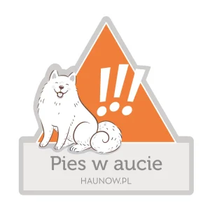 Naklejka na samochód "pies w aucie"