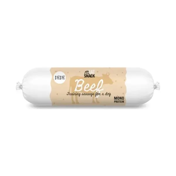 PAKA ZWIERZAKA Kiełbaska treningowa PEPE Beef 200g
