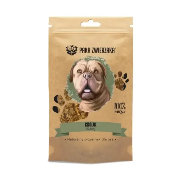 Paka Zwierzaka stripsy królik 100% 70g