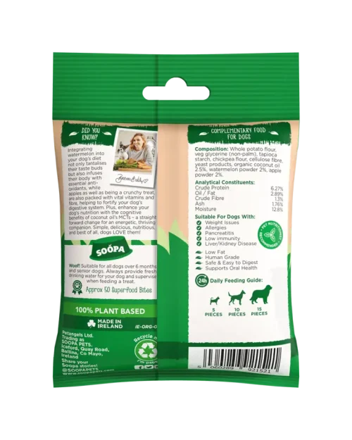 soopa bites arbuz i jablko - etykieta soopa bites arbuz i jablko - etykieta