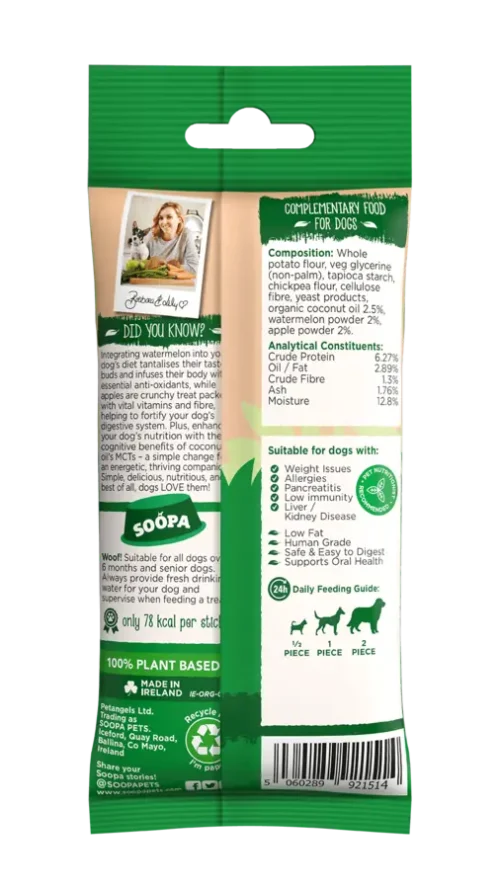 soopa sticks arbuz i jablko - etykieta soopa sticks arbuz i jablko - etykieta