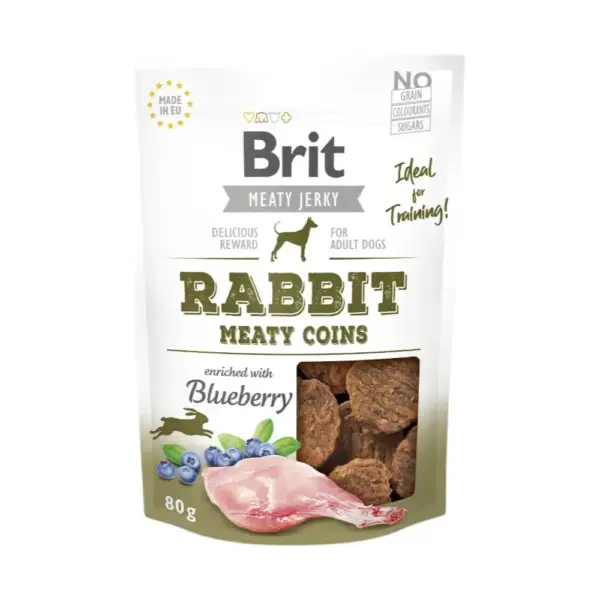 Brit Jerky Rabbit Meaty Coins 80g