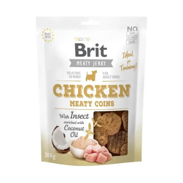 Brit Jerky Chicken With Insect Meaty Coins 200g