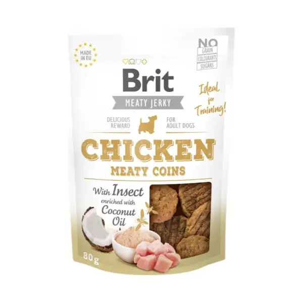 Brit Jerky Chicken With Insect Meaty Coins 80g