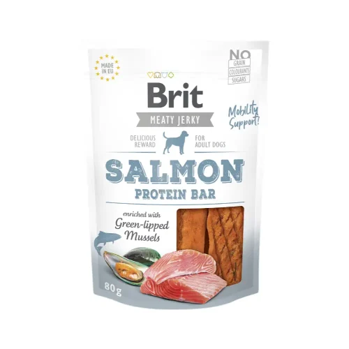 Brit Jerky Salmon Protein Bar 80g