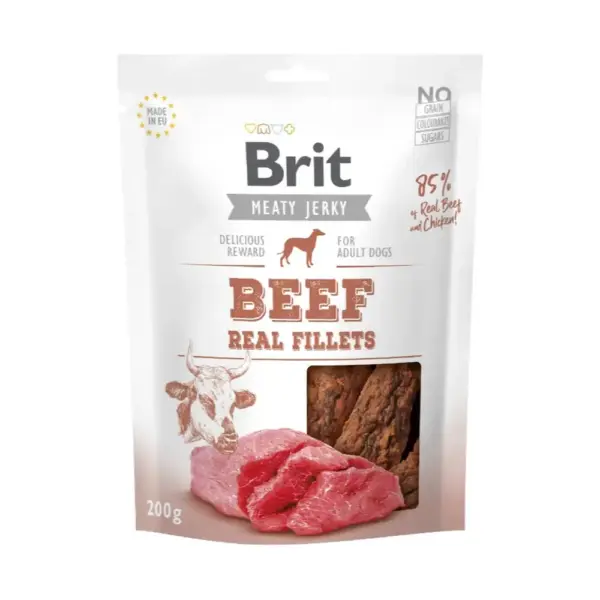 Brit Jerky Beef Fillets 200g