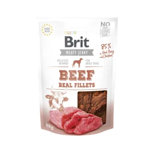 Brit Jerky Beef Fillets 80g