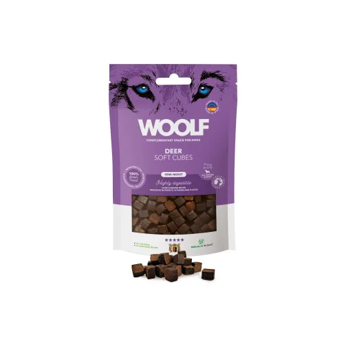 Woolf Soft Cubes Deer Monoprotein 100g