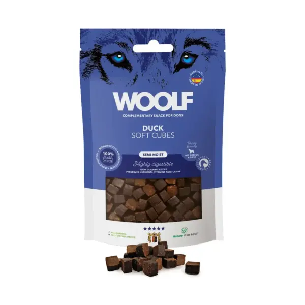 Woolf Soft Cubes Duck Monoprotein 100g