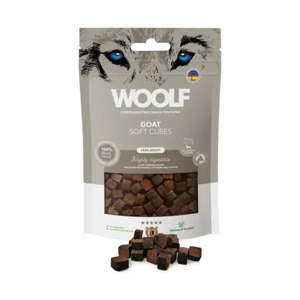 Woolf Soft Cubes Goat Monoprotein 100g