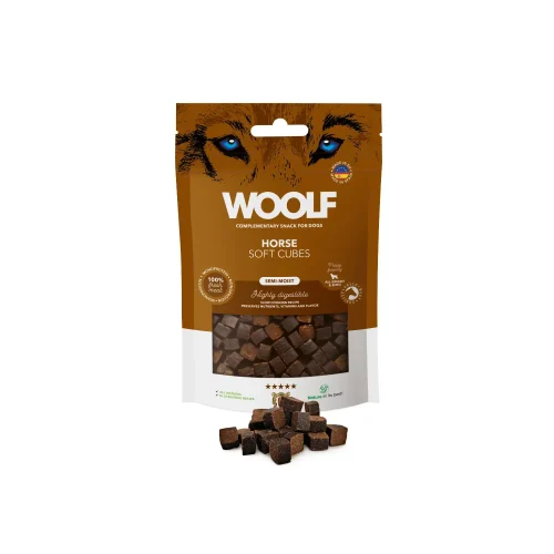 Woolf Soft Cubes Horse Monoprotein 100g