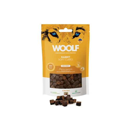 Woolf Soft Cubes Rabbit Monoprotein 100g