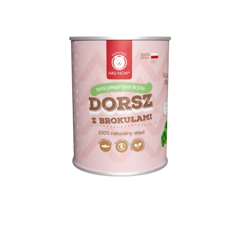 Hau Now Mokra karma monobiałkowa dorsz z brokułami