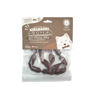 Hau Now – Kiełbaski z dzika dla psa 100g