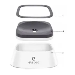 Miska niechlapiąca dla psa i kota – 1,5 L szara Miska niechlapiąca dla psa i kota – 1,5 L szara