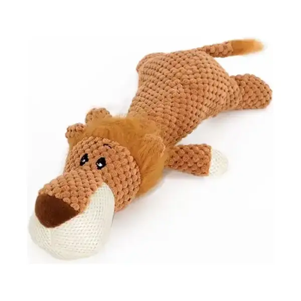 Pluszowy lew z piszczałką dla psa 36 cm