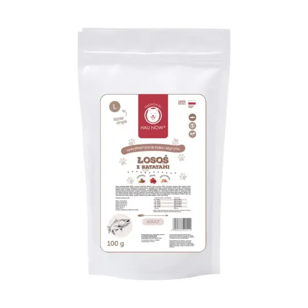 Karma sucha Łosoś z batatami ADULT PRÓBKA 100g L