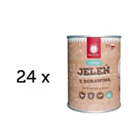 Zestaw 24 x jeleń z żurawiną JUNIOR 400g