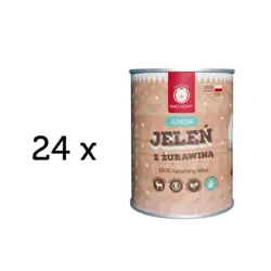 Zestaw 24 x jeleń z żurawiną JUNIOR 400g Zestaw 24 x jeleń z żurawiną JUNIOR 400g