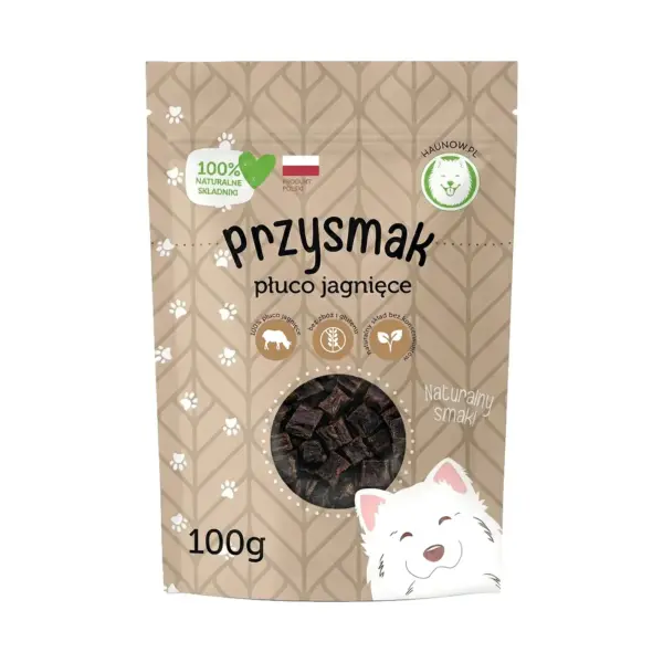 Przysmaki dla psa płuco jagnięce 100g