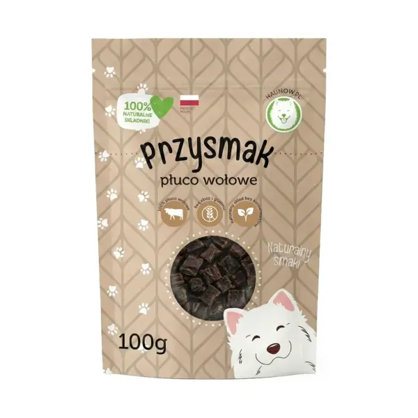 Przysmaki dla psa płuco wołowe 100g