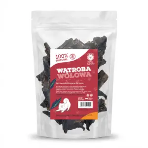 Wątroba wołowa suszona dla psa - 200g