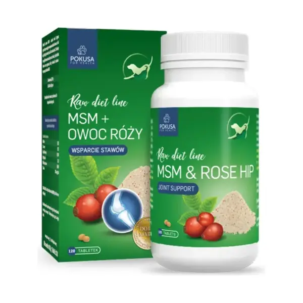Pokusa MSM & owoc dzikiej róży - 120 tabletek