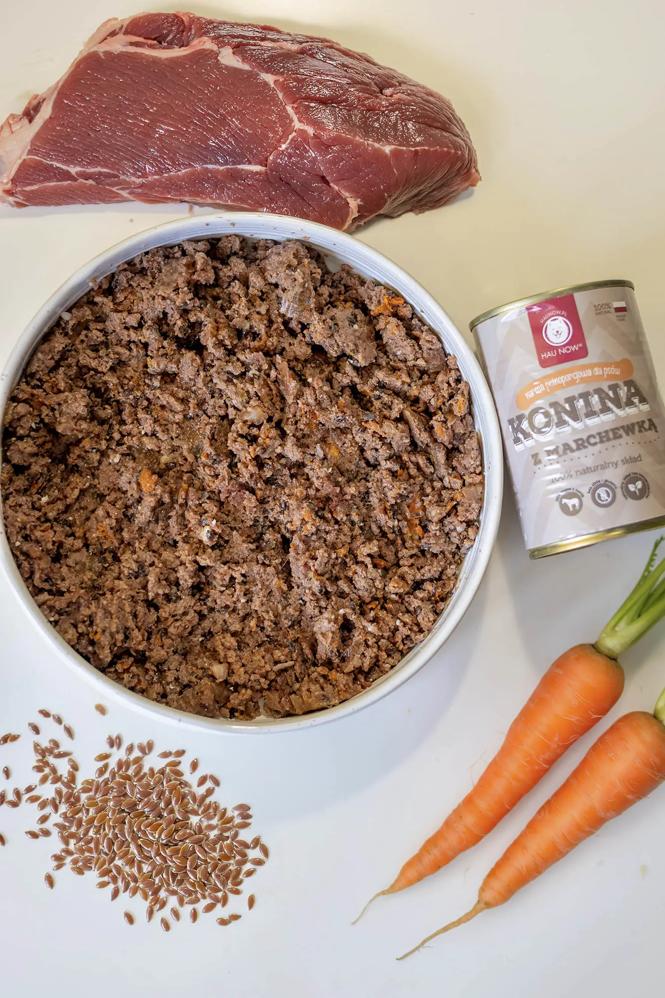 Mokra karma Indyk z brokułami 800g Mokra karma monobiałkowa konina z marchewką 400g - obrazek 2