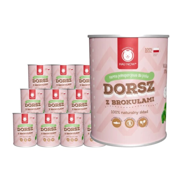 Zestaw 12 x dorsz z brokułami 400g