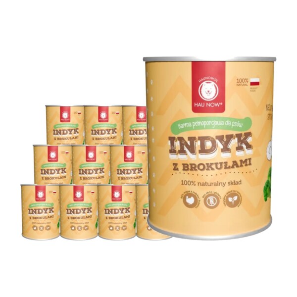 Zestaw 12 x indyk z brokułami 400g