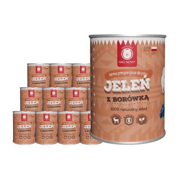 Zestaw 12 x jeleń z borówką 400g