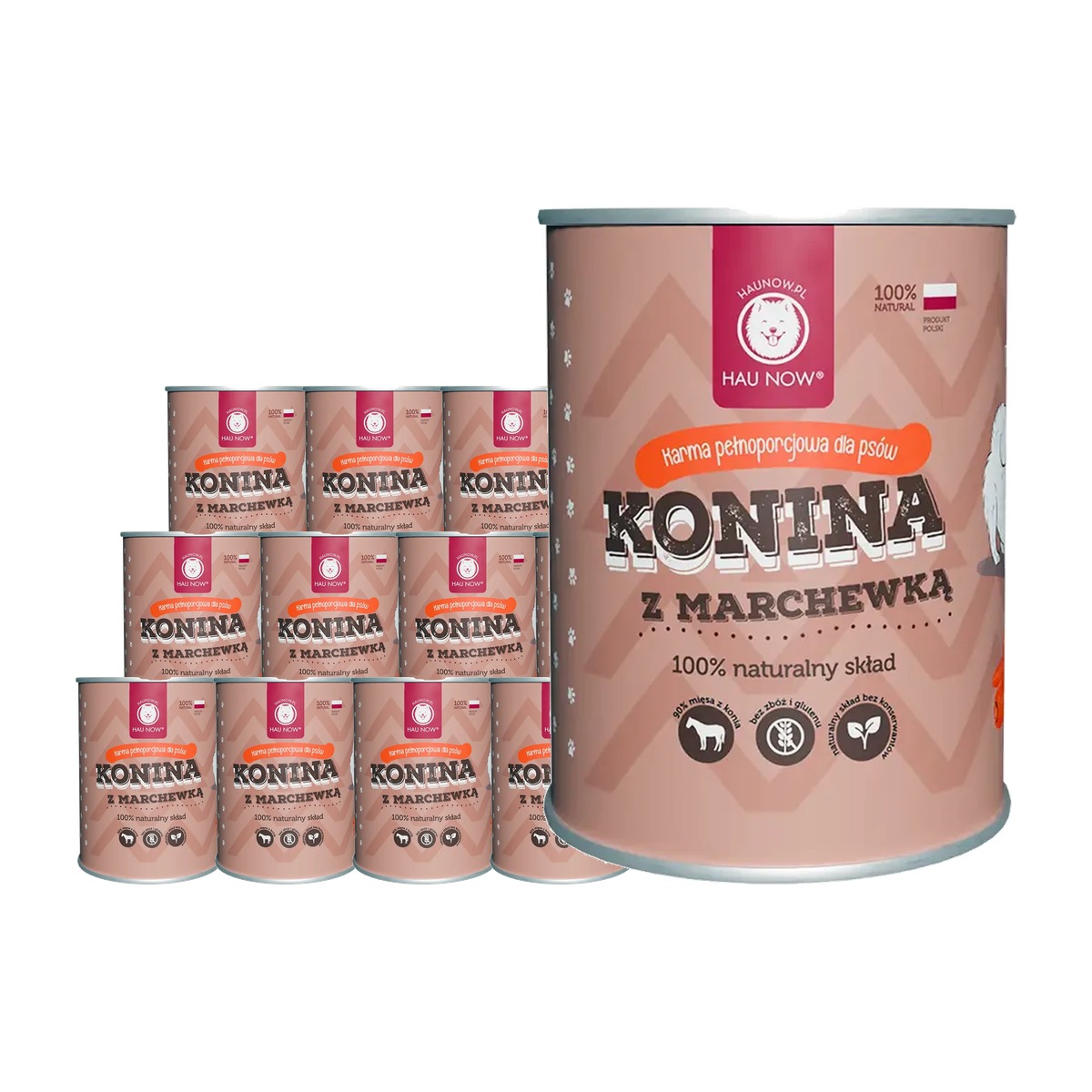 Zestaw 12 x konina z marchewką 400g Zestaw 12 x konina z marchewką 400g
