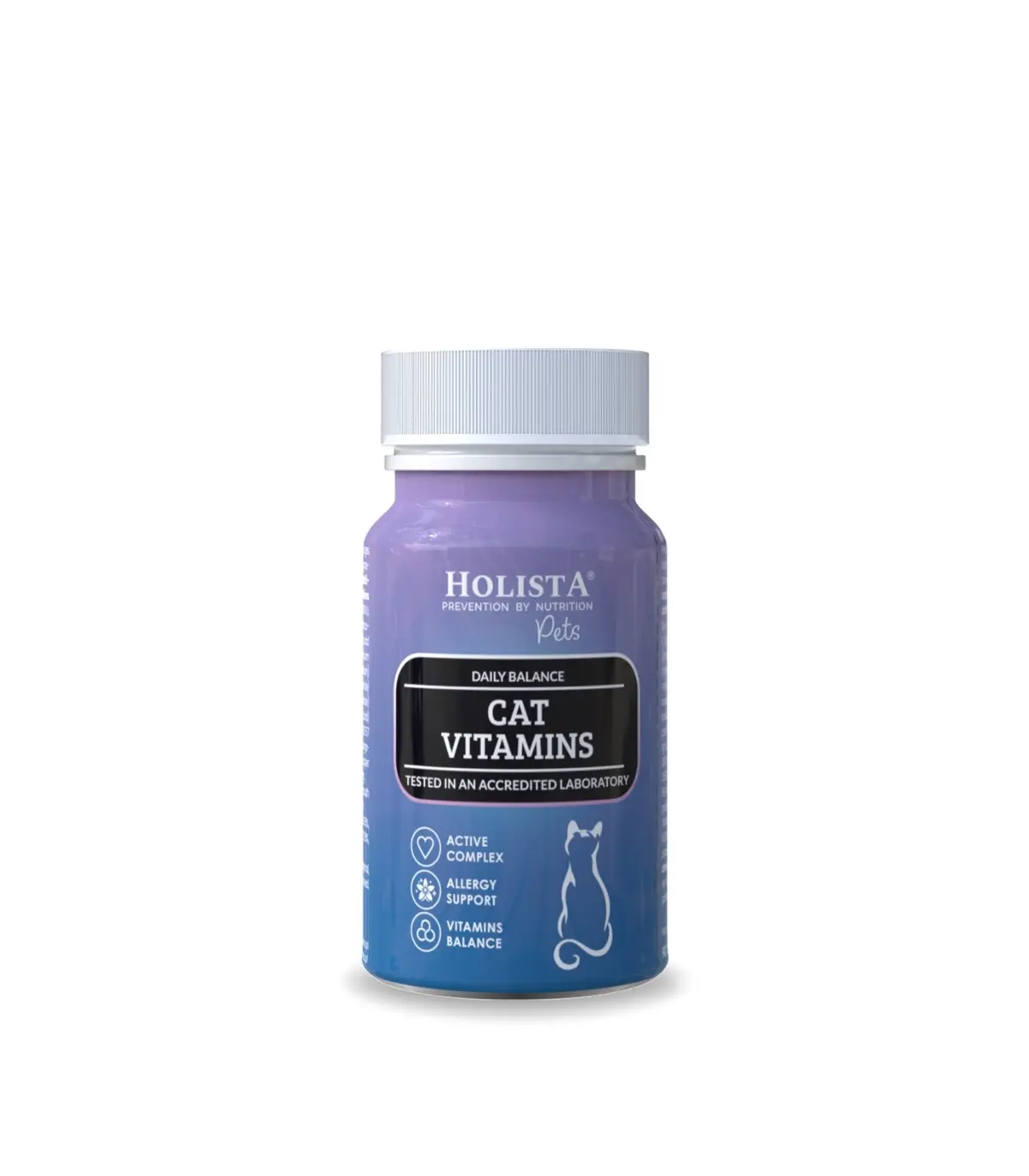 Holista Cat Vitamins 90 tabletek Holista Cat Vitamins, buteleczka 90 tabletek z witaminami dla kota