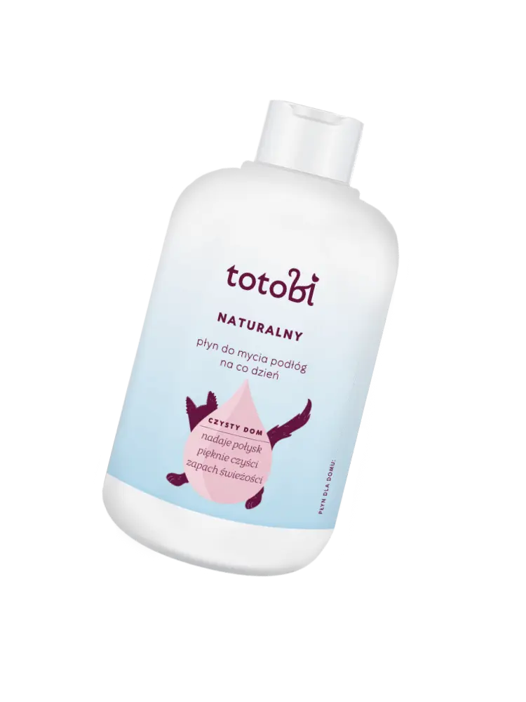 Totobi Naturalny płyn do mycia podłóg na co dzień 500ml Totobi Naturalny płyn do mycia podłóg na co dzień 500 ml, butelka 500 ml pod kątem